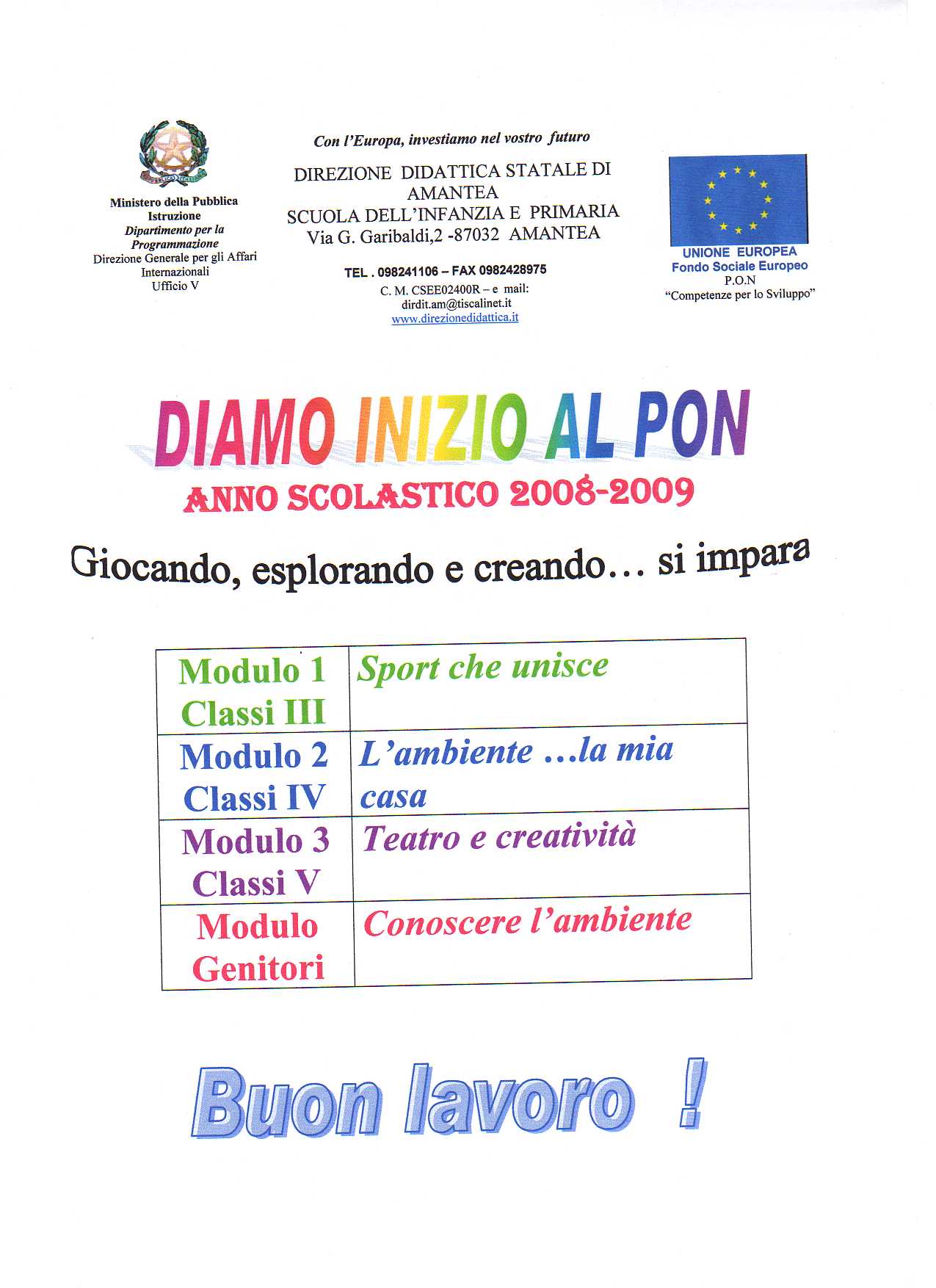 locandina del pon 2008 2009